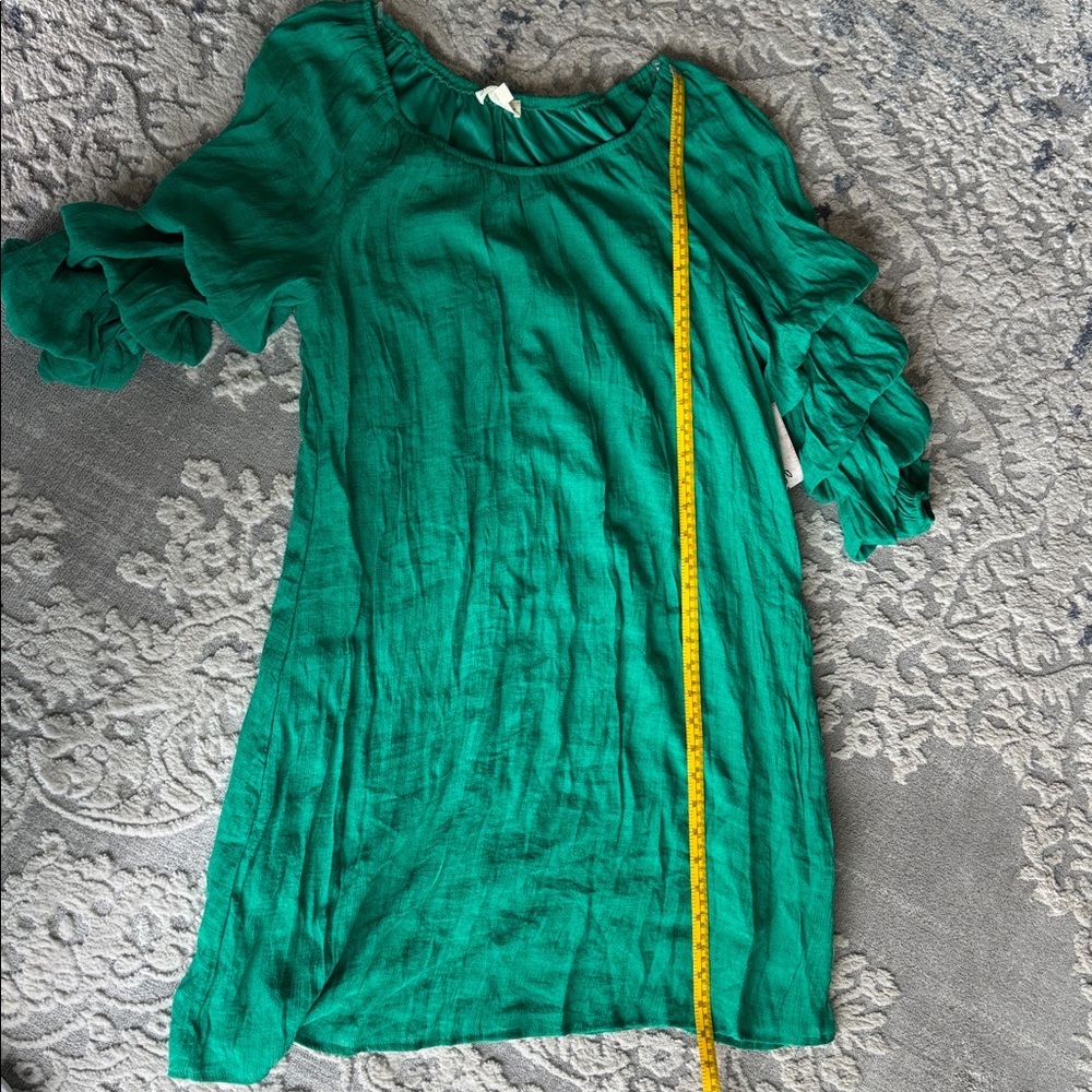Elegant Green Long Sleeve Dress - Picture 7 of 7